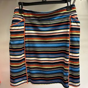 Neon colors striped Skort Size L